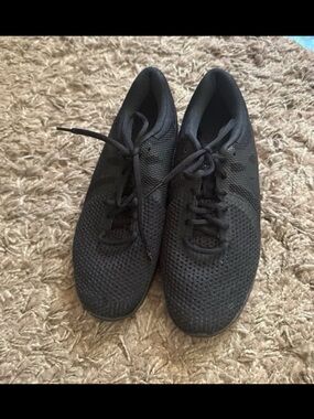 Nike Women's All-Black Knit Lace-Up Sneakers